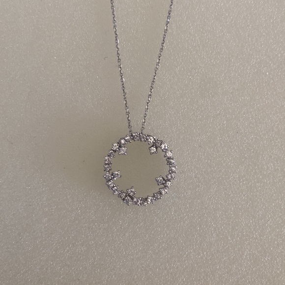 Suzanne Kalan 14K Diamond Mini Starburst Pendant Necklace - Picture 4 of 12